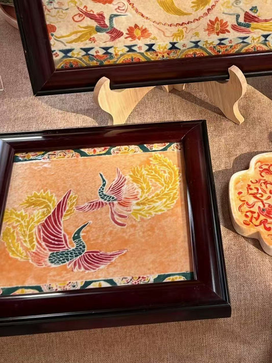 Twin Phoenixes – Glazed Ceramic Panel