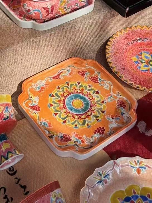 Dunhuang Mandala Square Tray