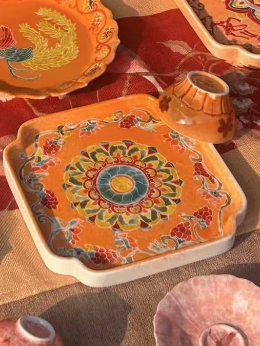 Dunhuang Mandala Square Tray
