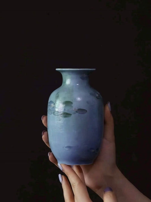 Hand-Painted Vase –  Monet Water Lilies