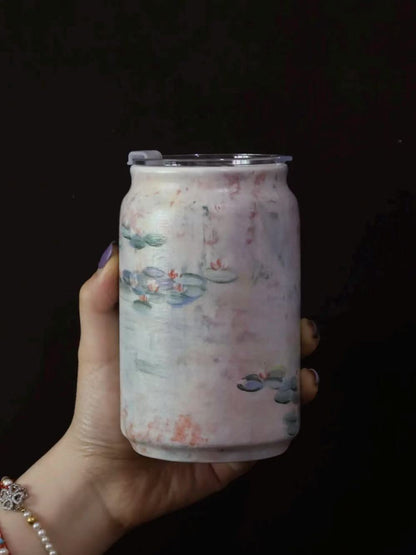 Hand-Painted Ceramic Tumbler – Monet Water Lilies