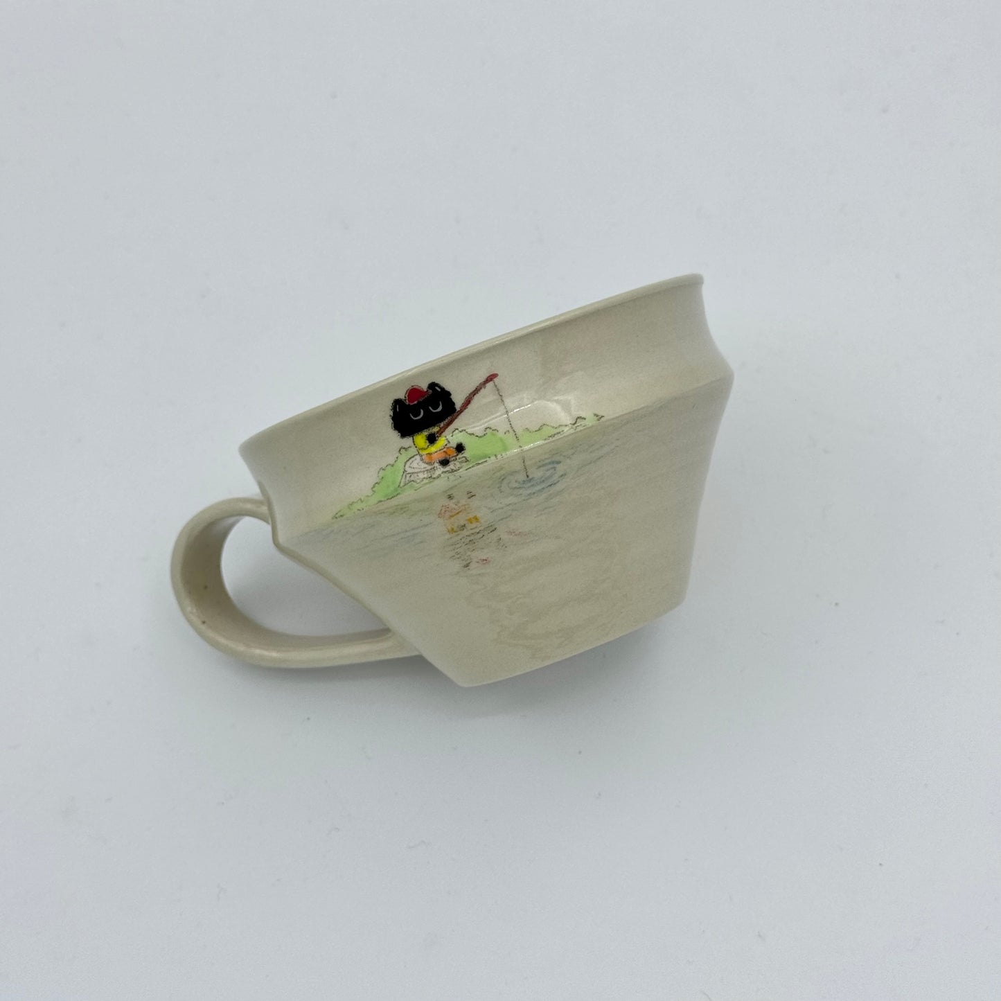 Fishing with Meow – Cup & Plate Set
