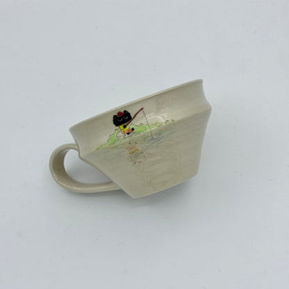 Fishing with Meow – Cup & Plate Set