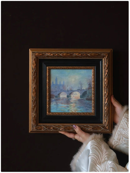 Hand-Painted Porcelain Panel  – Charing Cross Bridge, Fog by Monet